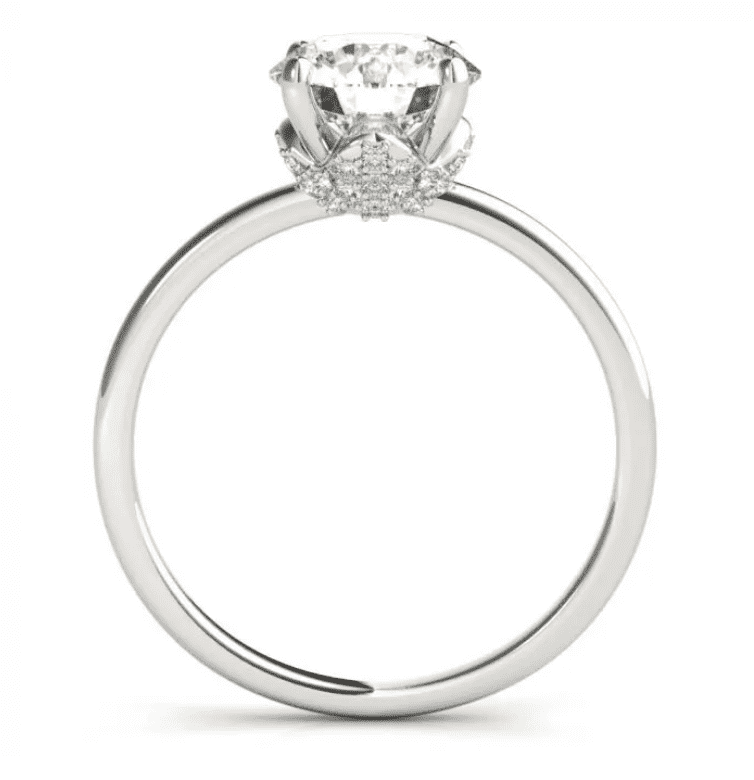 hidden diamonds solitaire ring