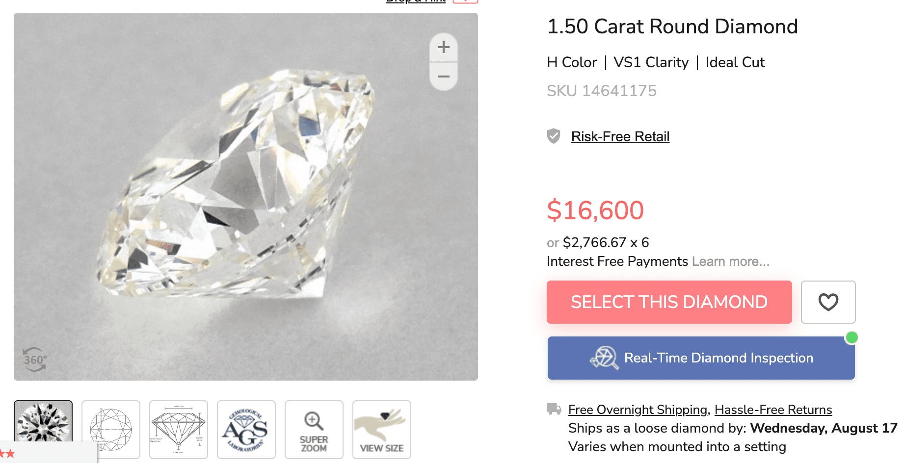 AGS Ideal Diamond