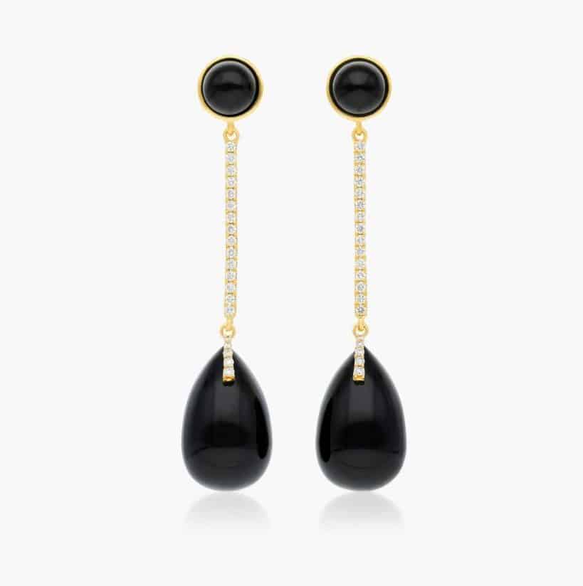 black onyx earrings yellow gold black onyx earrings yellow gold