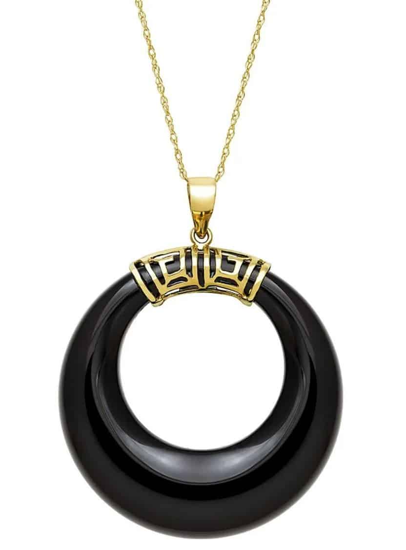black onyx necklace black onyx pendant