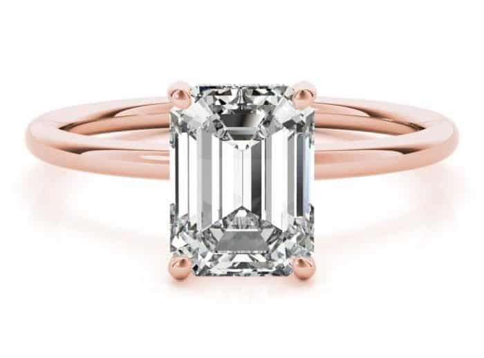 emerald cut solitaire rose gold emerald cut solitaire rose gold