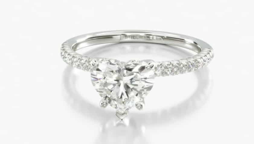 JA pave heart cut diamond ring James Allen Heart Cut Pave ring