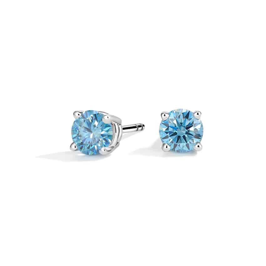 brilliant earth lab blue diamod studs brilliant earth lab blue diamod studs
