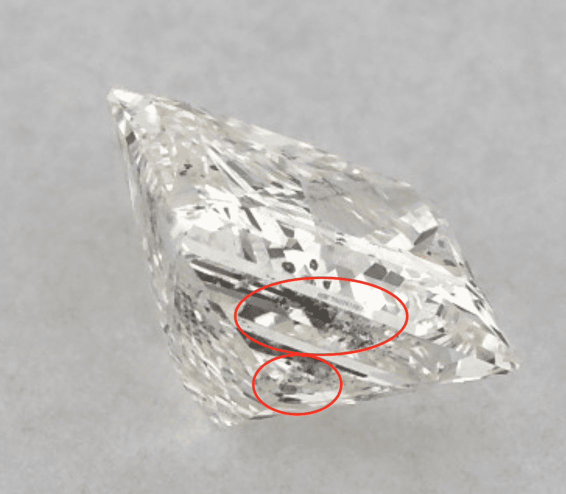 Internal Inclusions of an I Clarity Diamond