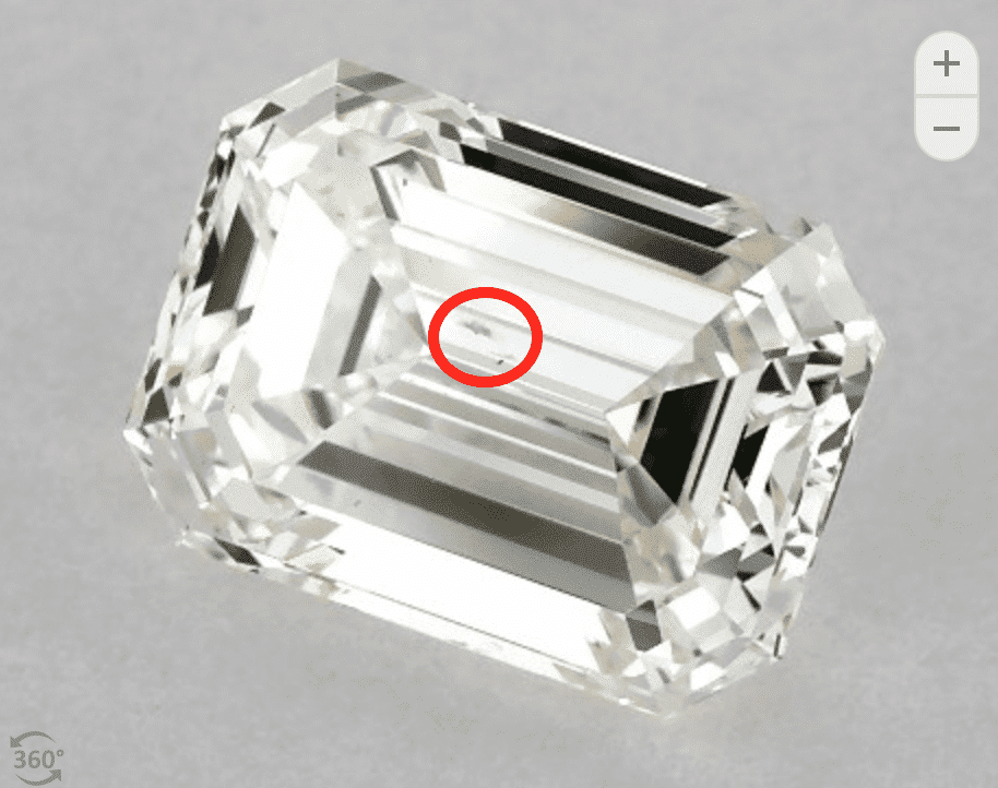 VS2 inclusion emerald