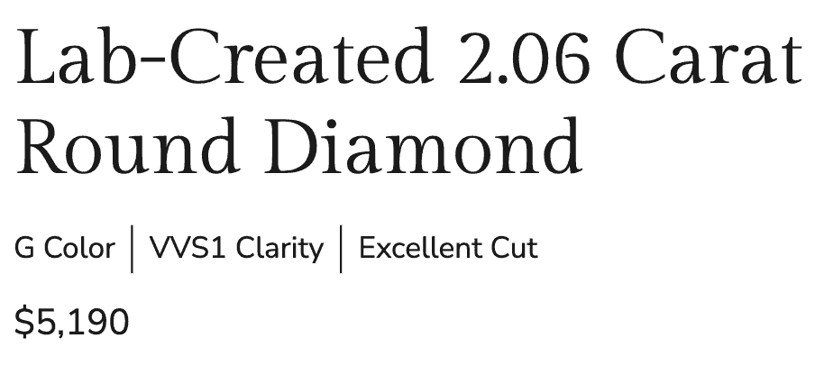 Lab Grown VVS1 Diamond