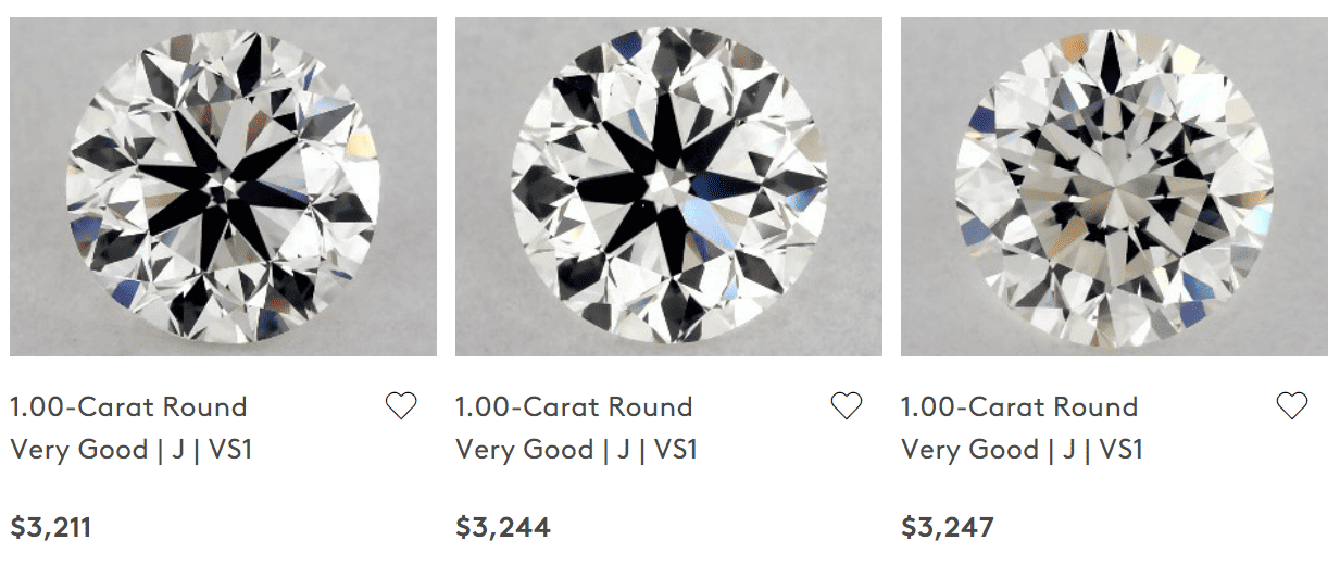 J diamond prices