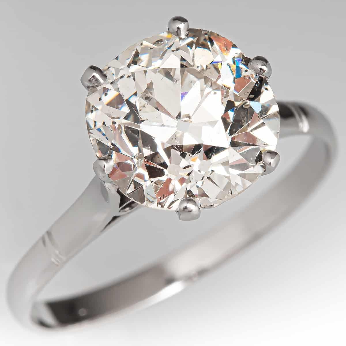 3.17-carat I1 M color diamond engagement ring in platinum 3.17-carat I1 M color diamond engagement ring in platinum