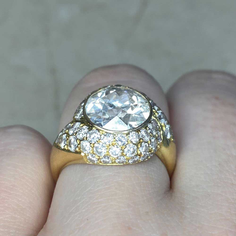 3.00 ct K color SI1 in a yellow gold setting