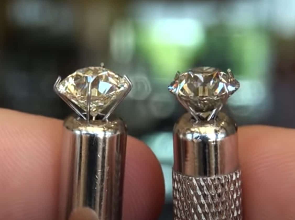 m yellow vs m gray sideview M yellow and M gray diamond side view