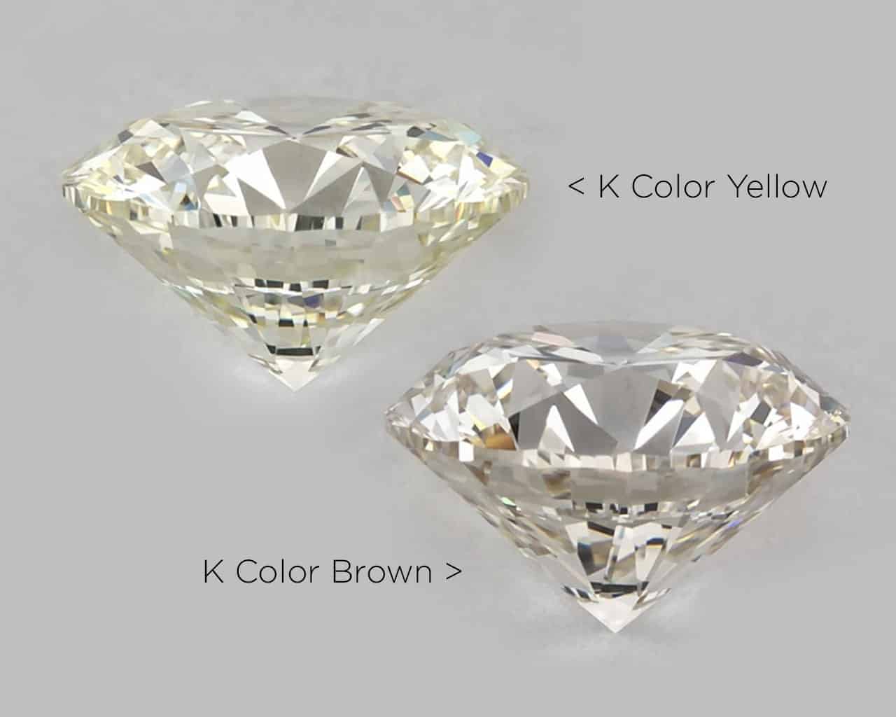 k diamond yellow vs brown tint faint tint diamonds