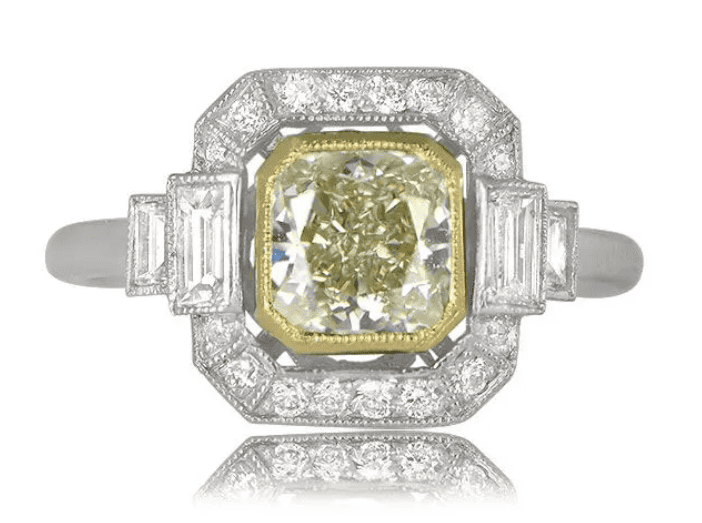 1.15 ct fancy yellowish green diamond