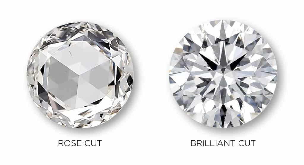 rose cut vs brilliant cut diamond